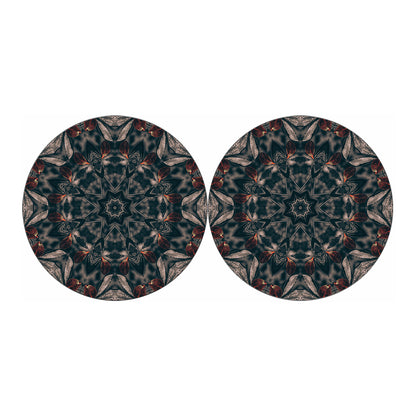 Vintage Kaleidoscope Print Car Coasters