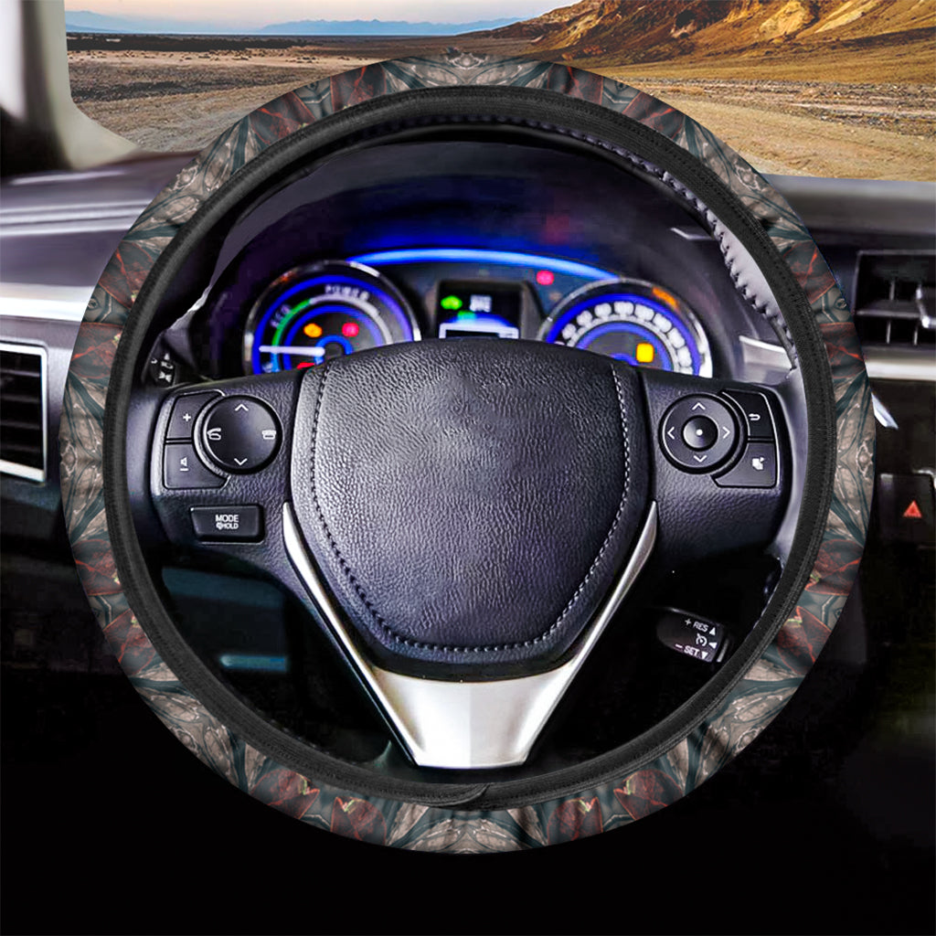 Vintage Kaleidoscope Print Car Steering Wheel Cover