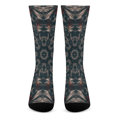 Vintage Kaleidoscope Print Crew Socks
