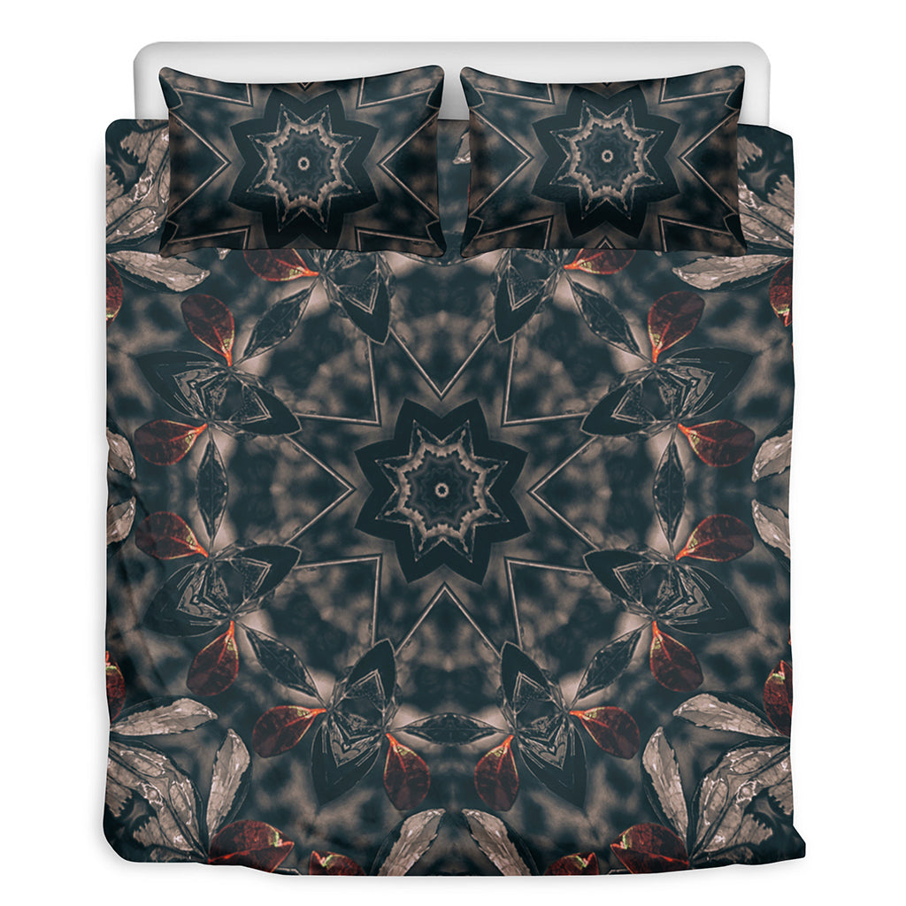 Vintage Kaleidoscope Print Duvet Cover Bedding Set