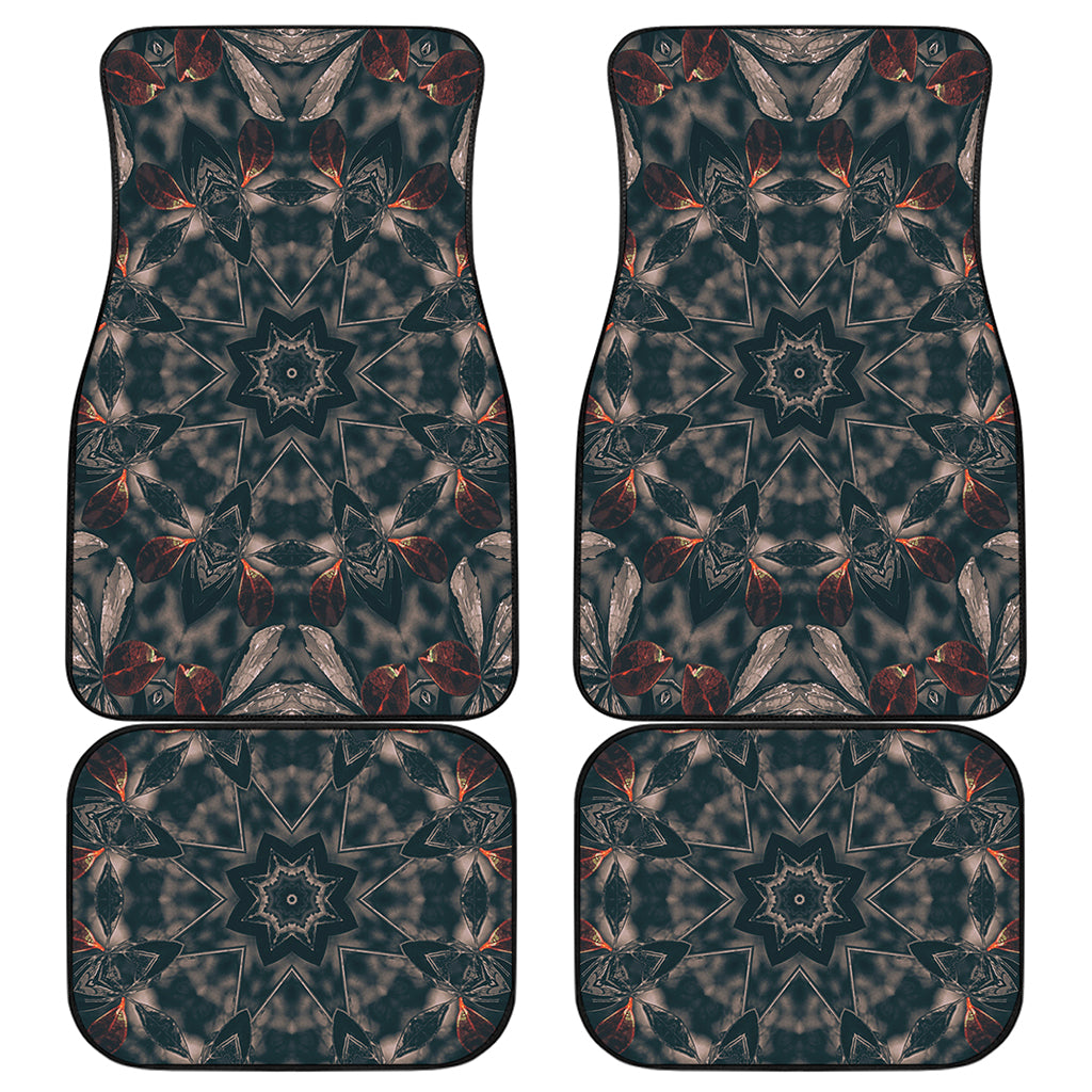 Vintage Kaleidoscope Print Front and Back Car Floor Mats