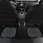Vintage Kaleidoscope Print Front and Back Car Floor Mats