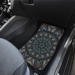 Vintage Kaleidoscope Print Front and Back Car Floor Mats