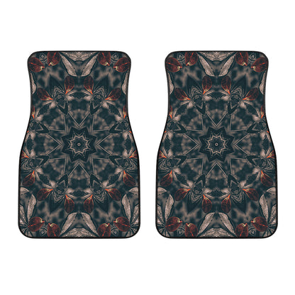 Vintage Kaleidoscope Print Front Car Floor Mats