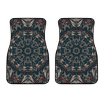 Vintage Kaleidoscope Print Front Car Floor Mats