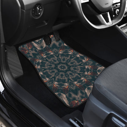 Vintage Kaleidoscope Print Front Car Floor Mats