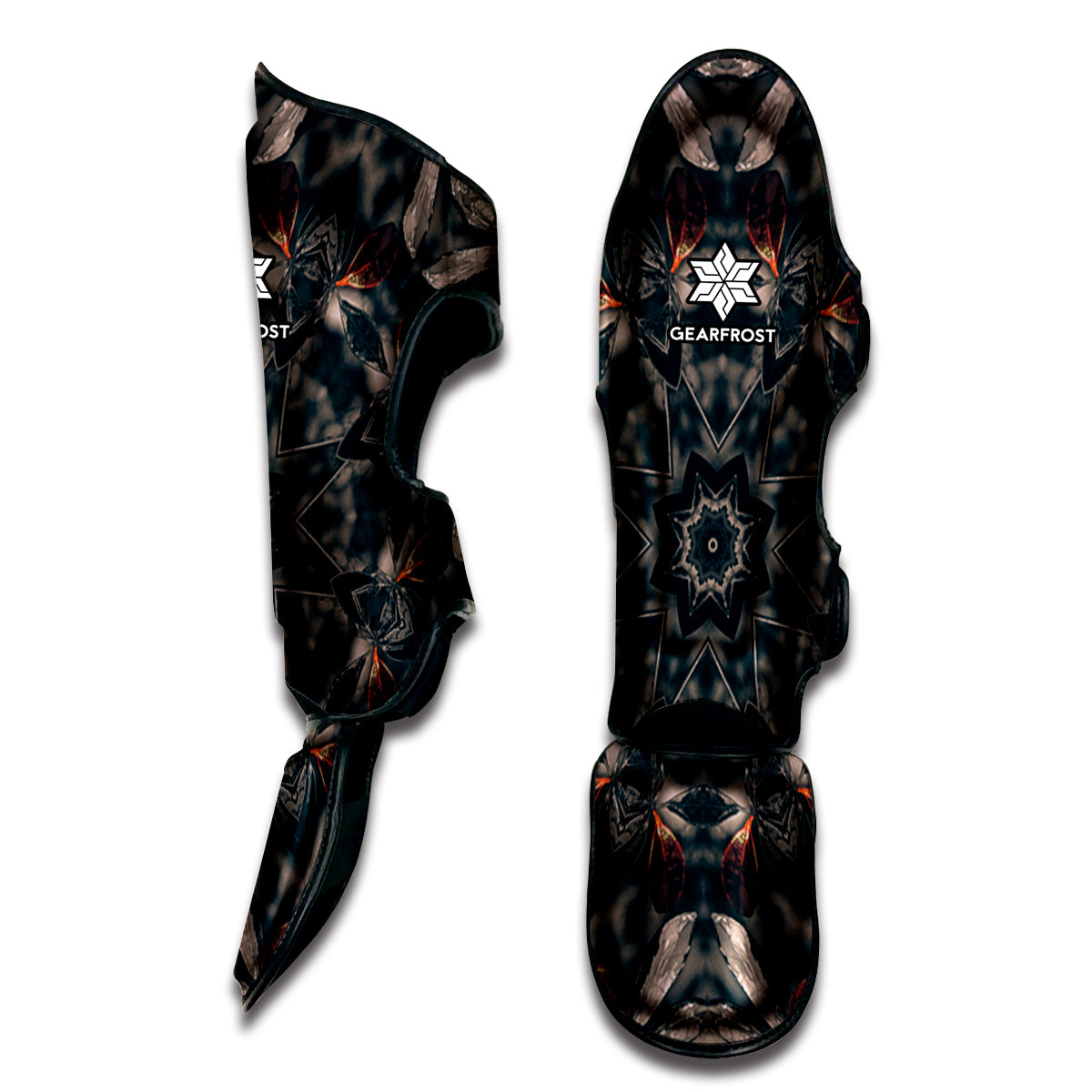 Vintage Kaleidoscope Print Muay Thai Shin Guard