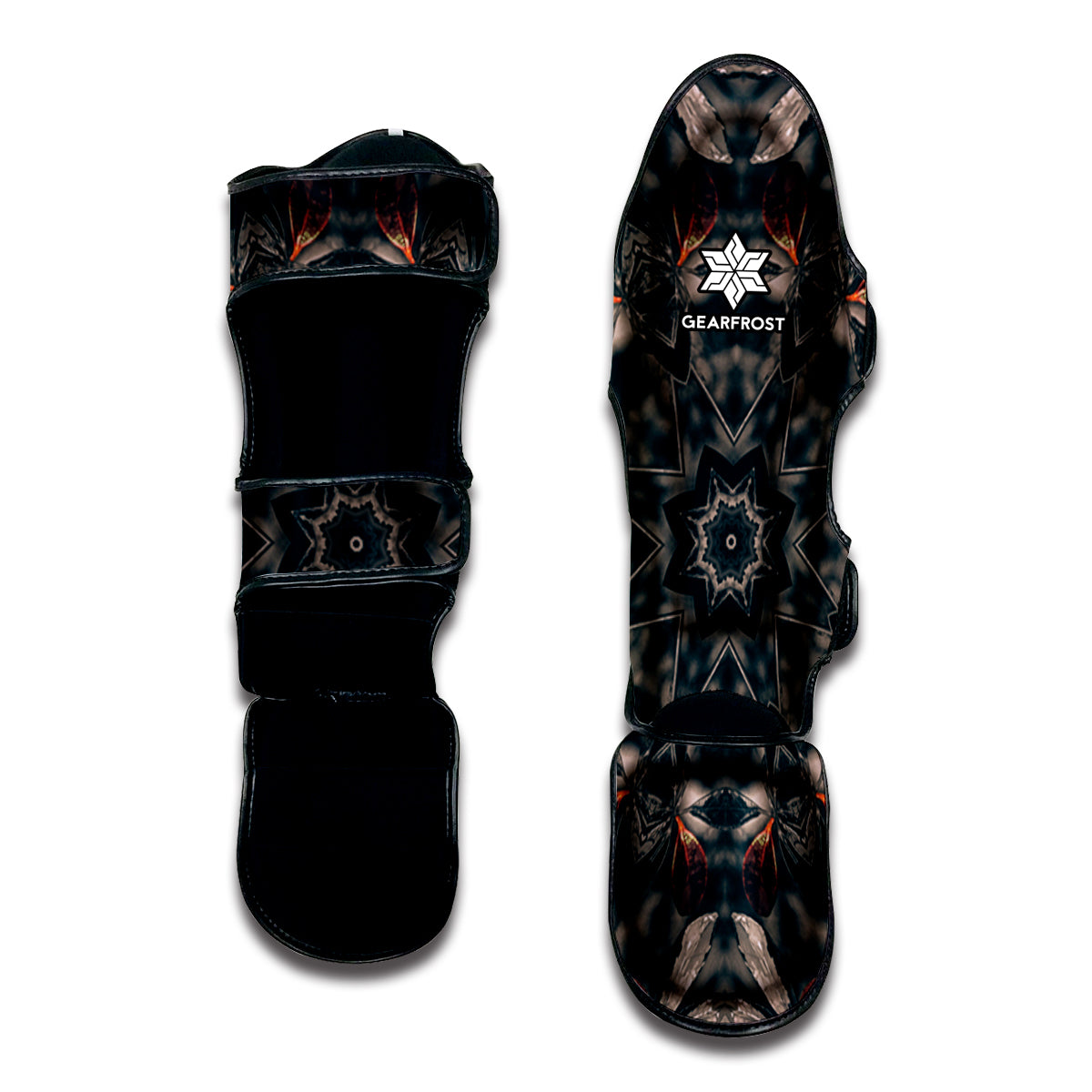 Vintage Kaleidoscope Print Muay Thai Shin Guard