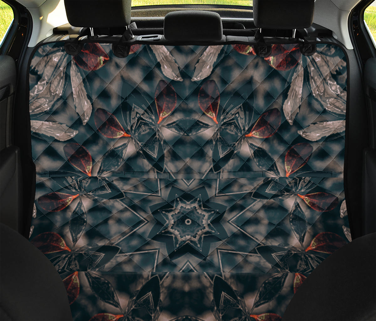 Vintage Kaleidoscope Print Pet Car Back Seat Cover