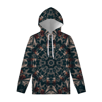 Vintage Kaleidoscope Print Pullover Hoodie