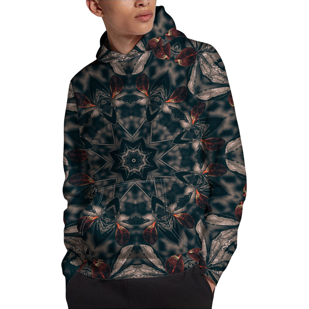 Vintage Kaleidoscope Print Pullover Hoodie
