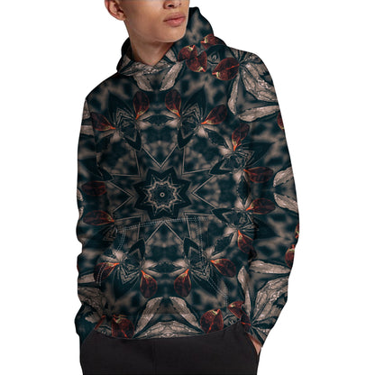 Vintage Kaleidoscope Print Pullover Hoodie
