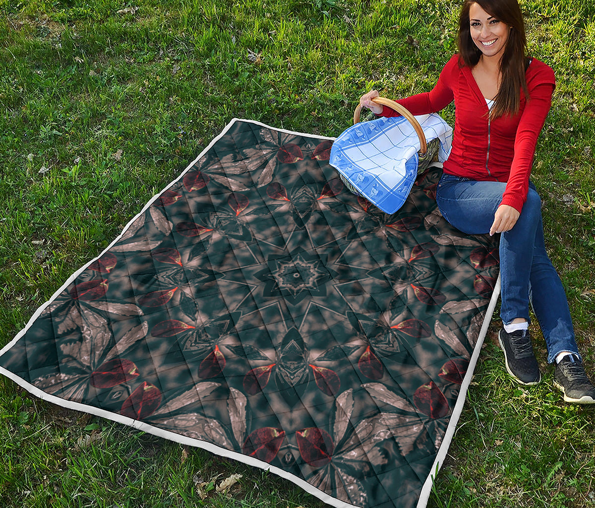 Vintage Kaleidoscope Print Quilt