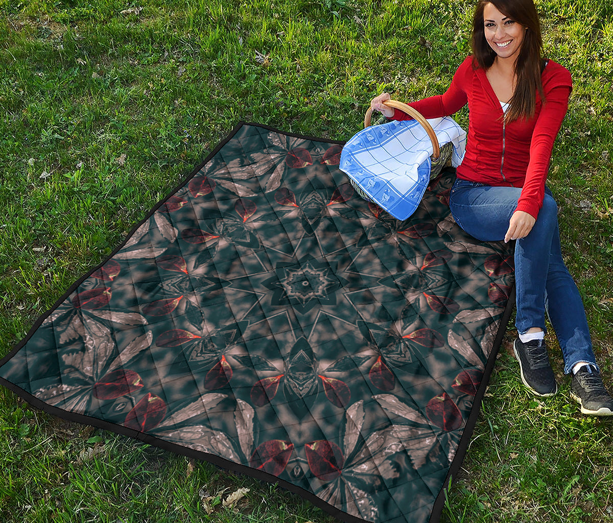 Vintage Kaleidoscope Print Quilt