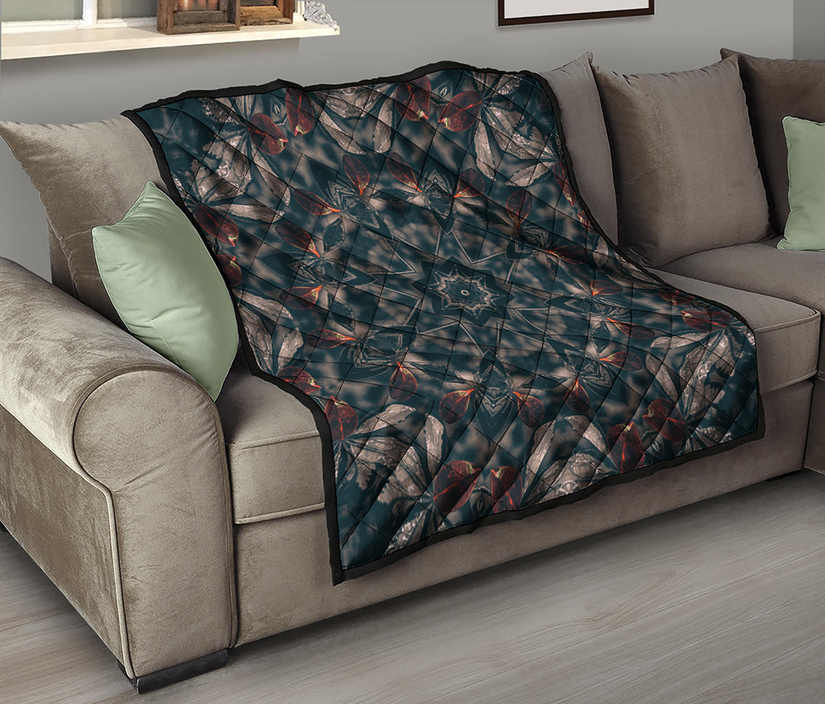Vintage Kaleidoscope Print Quilt