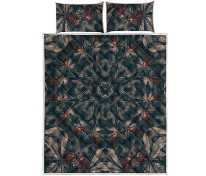 Vintage Kaleidoscope Print Quilt Bed Set
