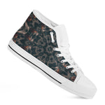 Vintage Kaleidoscope Print White High Top Shoes