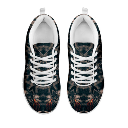 Vintage Kaleidoscope Print White Sneakers