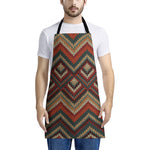 Vintage Knitted Pattern Print Apron