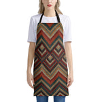 Vintage Knitted Pattern Print Apron