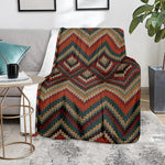 Vintage Knitted Pattern Print Blanket