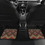 Vintage Knitted Pattern Print Front and Back Car Floor Mats