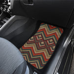 Vintage Knitted Pattern Print Front and Back Car Floor Mats