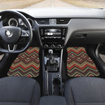 Vintage Knitted Pattern Print Front Car Floor Mats