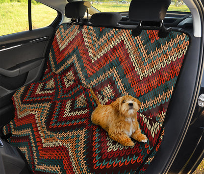 Vintage Knitted Pattern Print Pet Car Back Seat Cover