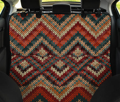 Vintage Knitted Pattern Print Pet Car Back Seat Cover