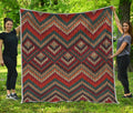 Vintage Knitted Pattern Print Quilt