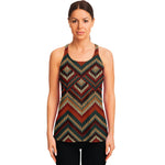 Vintage Knitted Pattern Print Women's Racerback Tank Top