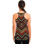 Vintage Knitted Pattern Print Women's Racerback Tank Top