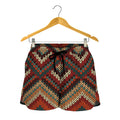 Vintage Knitted Pattern Print Women's Shorts