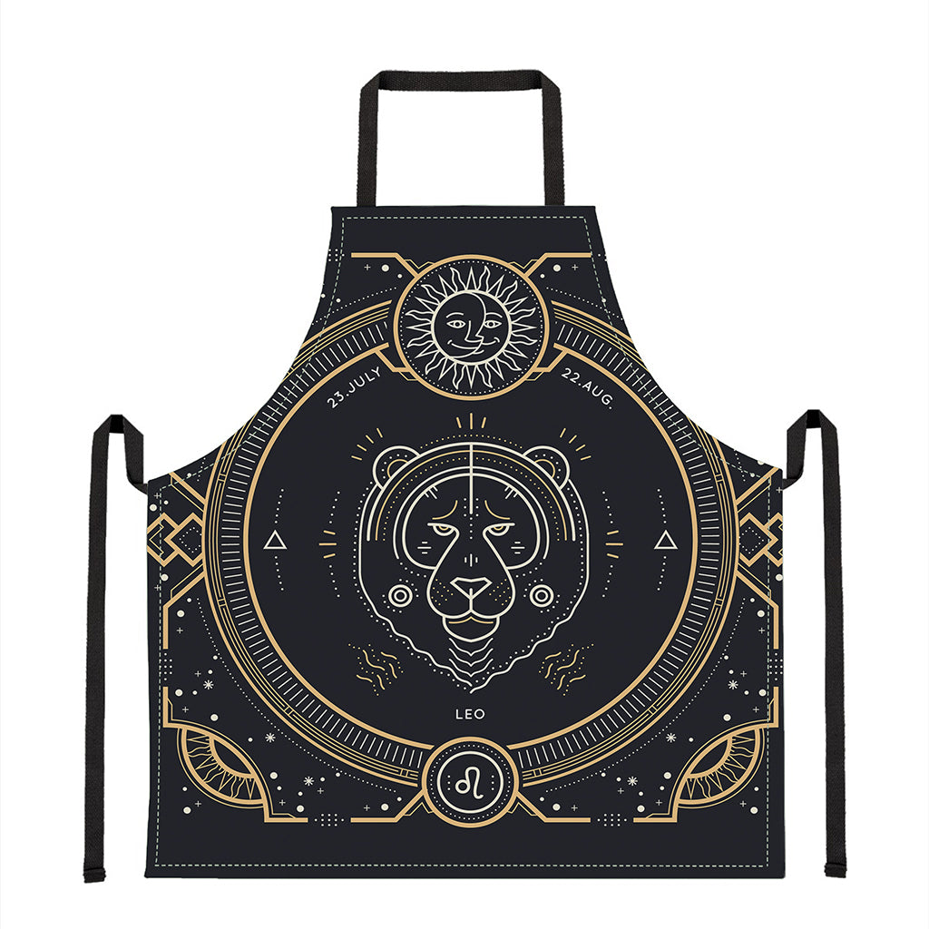 Vintage Leo Zodiac Sign Print Apron