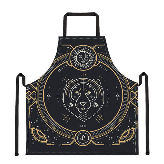 Vintage Leo Zodiac Sign Print Apron