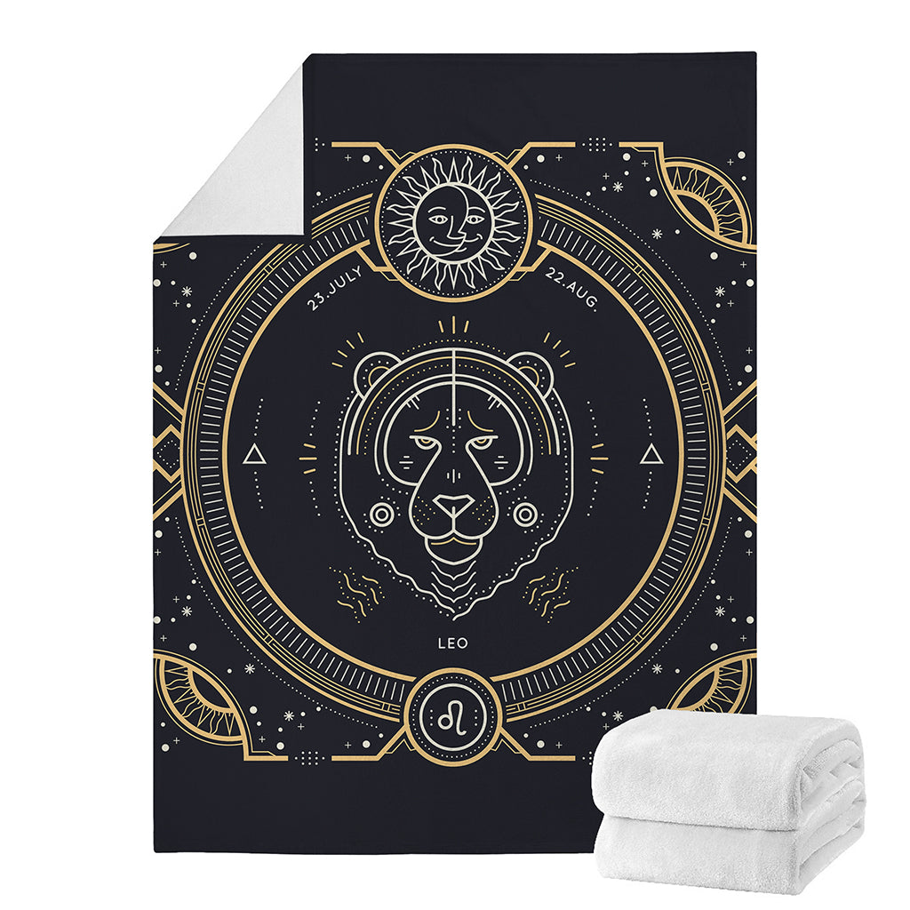 Vintage Leo Zodiac Sign Print Blanket
