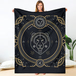 Vintage Leo Zodiac Sign Print Blanket