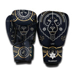 Vintage Leo Zodiac Sign Print Boxing Gloves