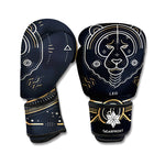 Vintage Leo Zodiac Sign Print Boxing Gloves