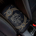 Vintage Leo Zodiac Sign Print Car Center Console Cover