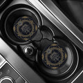 Vintage Leo Zodiac Sign Print Car Coasters