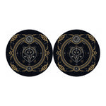 Vintage Leo Zodiac Sign Print Car Coasters