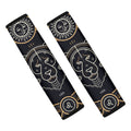 Vintage Leo Zodiac Sign Print Car Seat Belt Covers
