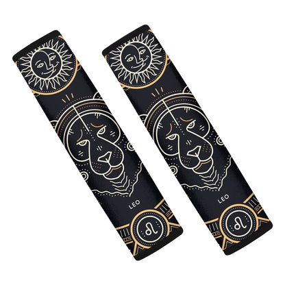 Vintage Leo Zodiac Sign Print Car Seat Belt Covers