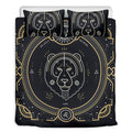Vintage Leo Zodiac Sign Print Duvet Cover Bedding Set