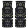 Vintage Leo Zodiac Sign Print Front and Back Car Floor Mats