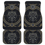 Vintage Leo Zodiac Sign Print Front and Back Car Floor Mats