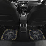 Vintage Leo Zodiac Sign Print Front and Back Car Floor Mats