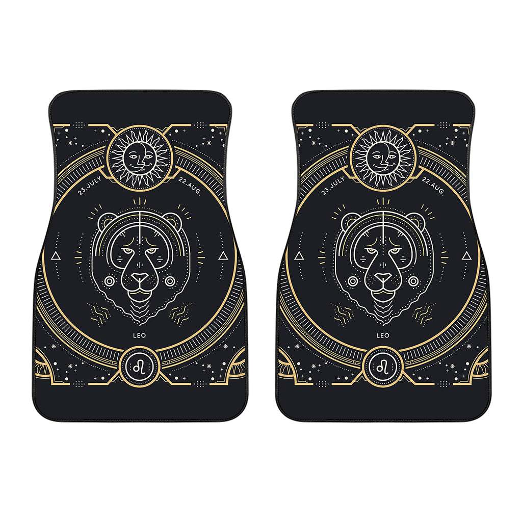 Vintage Leo Zodiac Sign Print Front Car Floor Mats